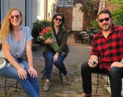 Jeanne Marie Schram with her son and daughter Ben Domenech and Emily Domenech